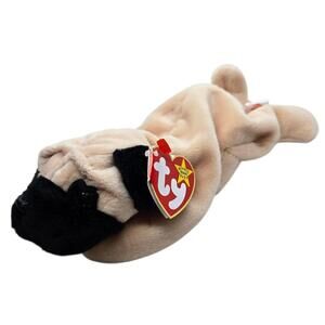 Vintage Ty Beanie Baby Pugsly The Pug 1996 With Tags